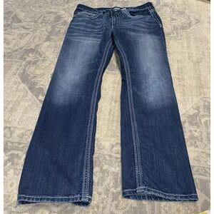 BKE Jeans Mens Sz 32 X 29 Jake Blue Denim Straight  Leg Jeans